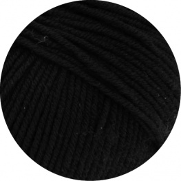 Lana Grossa Cool Wool Big Uni/Mélange 627 - Schwarz