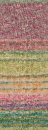 Lana Grossa Mosaico (Linea Pura) 06 - Graubeige/Grau/Brombeer/Fuchsia/Petrol