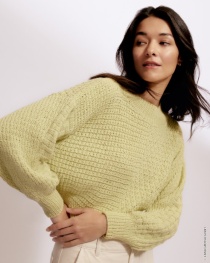 Rechtslinksmuster Sweater aus Brigitte No. 4 