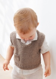 Babypullunder aus Cool Wool Cashmere 25 - Graublau | 80/86 (100g)