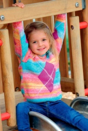 Kinderpullover mit Raute aus Linie 110 Timona Design Color 