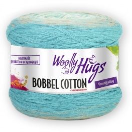 Woolly Hugs BOBBEL COTTON 51 - türkis/beige/creme
