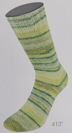 LandLust die Sockenwolle 4-fach 413 - Melierte Streifen