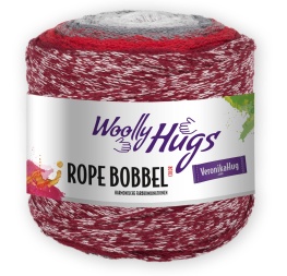 Woolly Hugs Rope Bobbel 250g 101 - rot/grau