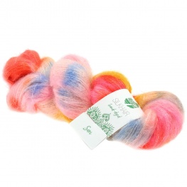 Lana Grossa Silkhair Hand-dyed 603 - Orange/Pink/Gelb/Rosa/Himmelblau/Puderrosa