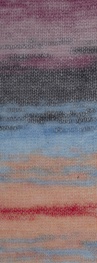 Lana Grossa Silkhair print 377 - Beere/Rosa/Anthrazit/Azurblau/Lachs/Rot/Hellblau