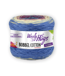 Woolly Hugs BOBBEL COTTON 55 - blau/hellgelb/bordeaux/petrol