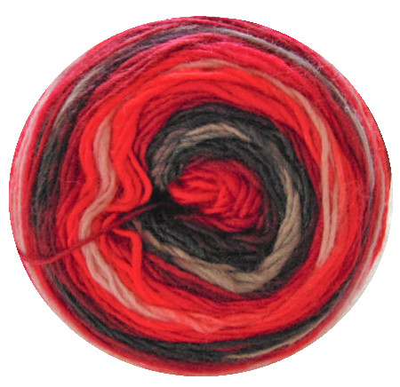 Ferner Sockenwolle 4-fach Sort. 420 05 - Rot/Schwarz/Grau