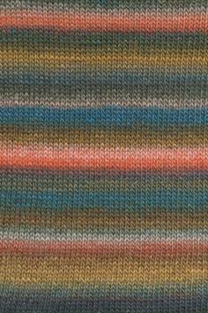 Lang Yarns Mille Colori Baby Luxe 981.0053 - Dunkelgrün/Ocker/Lachs