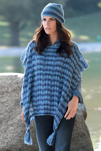 Poncho aus Linie 97 Starwool Lace Color 