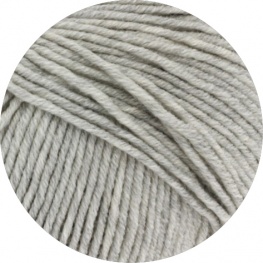 Poncho aus Cool Wool Big (Melange) 616 - Hellgrau (400g)