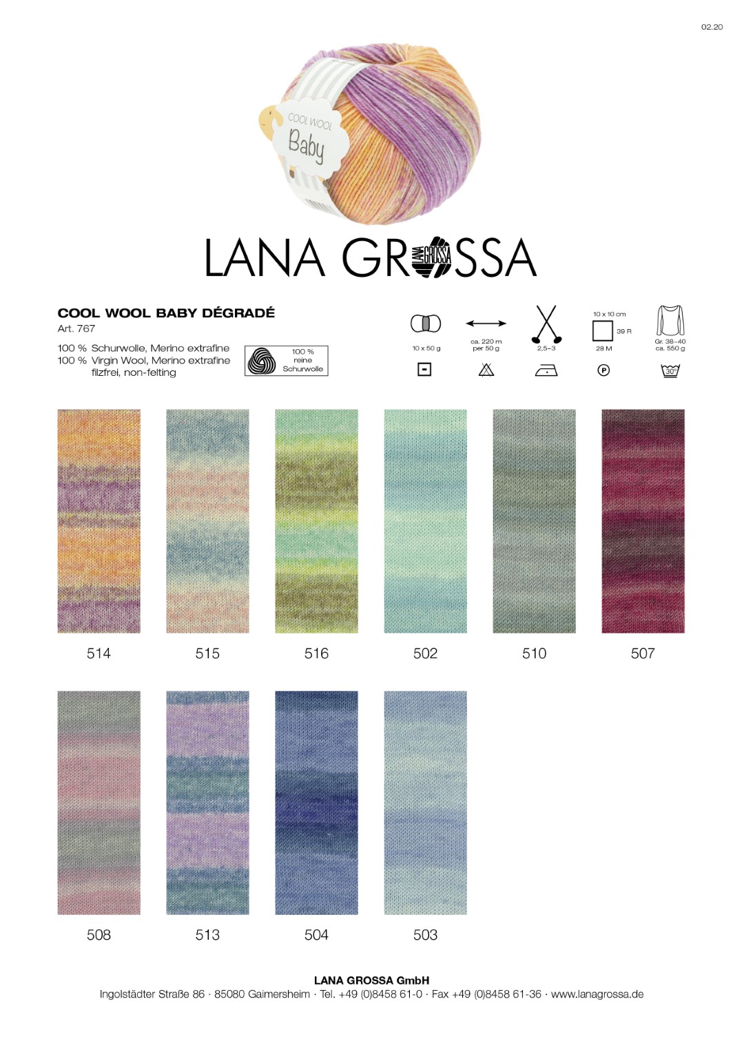 Lana Grossa Cool Wool Baby 50 g | LANA GROSSA Online-Shop